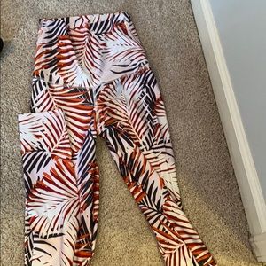 Leaf/fern print leggings